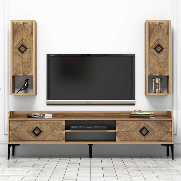 Hanah Home Samba Mueble para TV Nogal Hanah Home Samba Mueble para TV Nogal